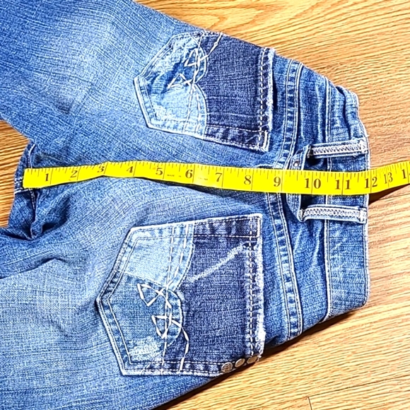 MISS ME JEANS WOMEN'S 26x31 BLUE BOOTCUT FADED DISTRESSED GIRLS PRE-OWNED DENIM - Picture 3 of 8